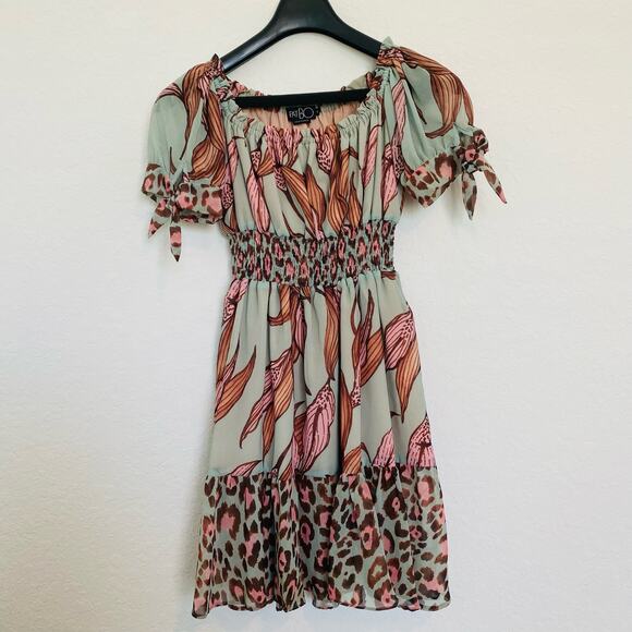 PatBo Animal Print Mini Dress Small - Picture 7 of 7